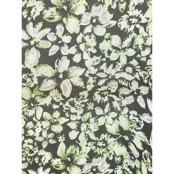 BCBGeneration Top Juniors XXS Black Green Floral Sheer Cross Back - Picture 5 of 8